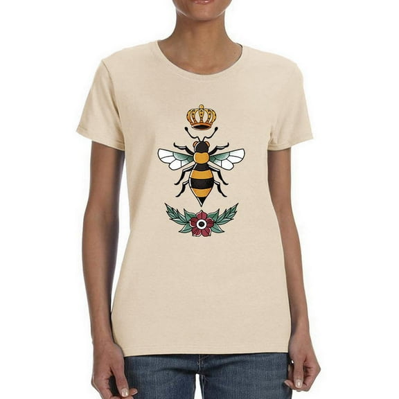 Oldschool Tattoo Bumblebee Queen T-Shirt Women -Smartprints Designs, Female 3X-Large