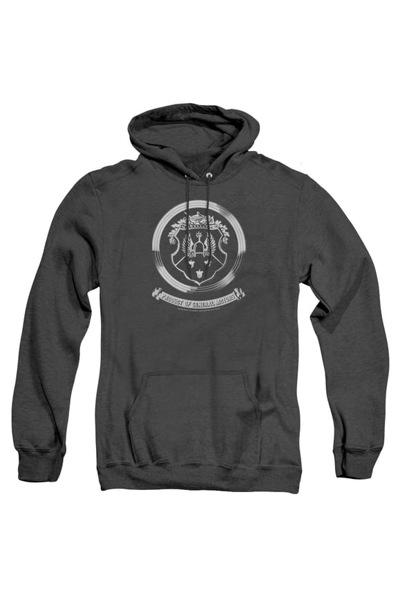 Oldsmobile 1930S Crest Emblem Adult Heather Hoodie Sweatshirt Black