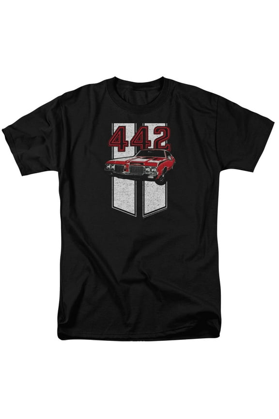Oldsmobile 442 Adult 18/1 T-Shirt Black