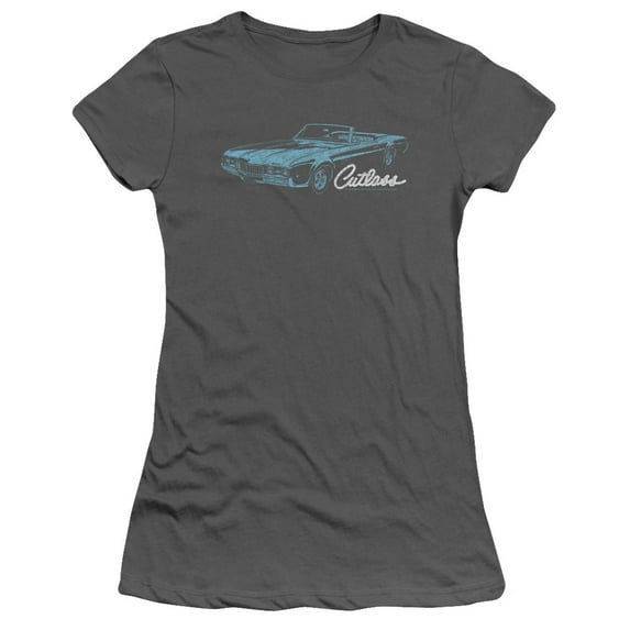 Oldsmobile 68 Cutlass Junior Women's T-Shirt Sheer Charcoal