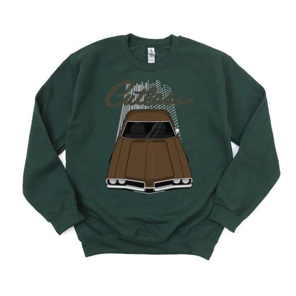 Oldsmobile Cutlass 1969 Brown Vintage Retro Classic American Car Auto SweatShirt Unisex, up to 5XL