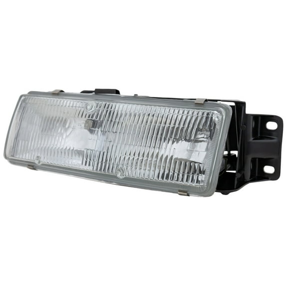 For Oldsmobile Cutlass Ciera 1990-1996 Headlight Assembly Driver Side | Clear Lens | Composite | Chrome Housing | Replacement For GM2502145 | 16520813