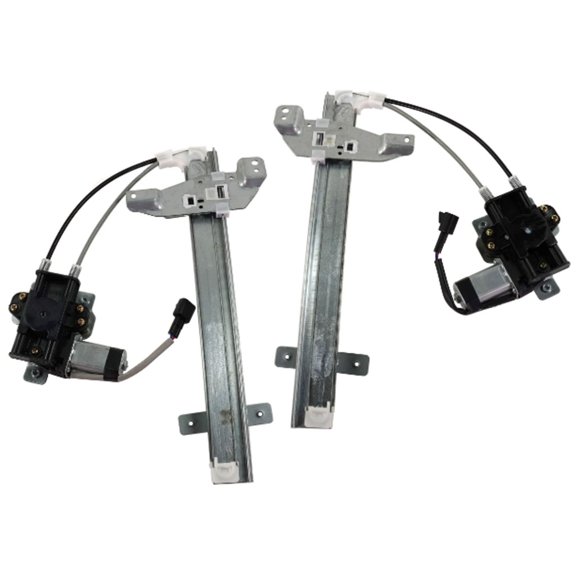 For Oldsmobile Intrigue 1998 99 00 01 2002 Window Regulator Driver and Passenger Side | Pair | Rear | Power | w/ Motor | Replacement For GM1550101, GM1551101 | 10334399, 10334398