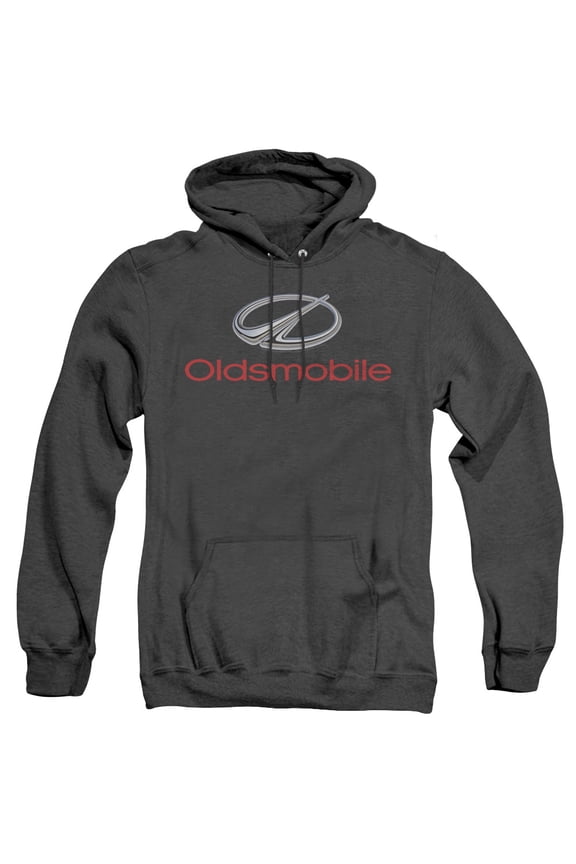 Oldsmobile Modern Logo Adult Heather Hoodie Sweatshirt Black