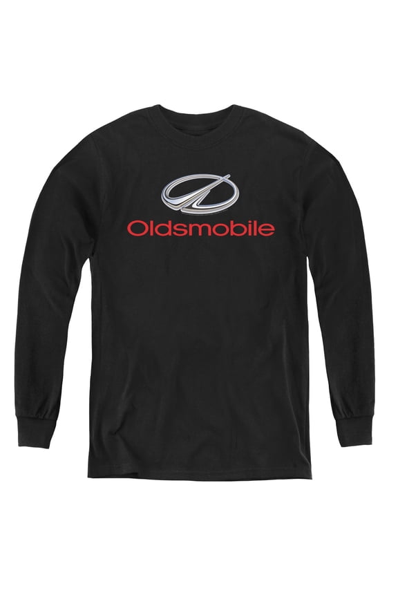 Oldsmobile Modern Logo Youth Long Sleeve T-Shirt Tee Black