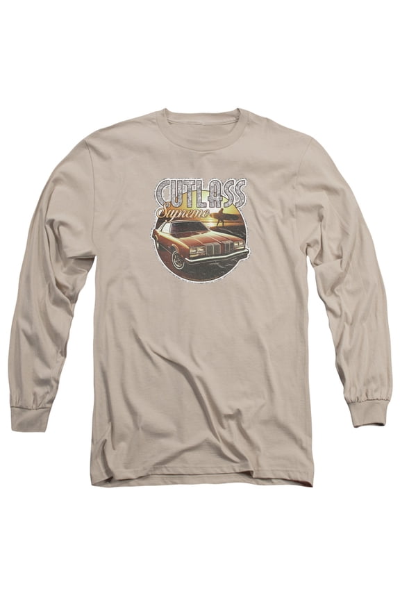 Oldsmobile Supreme Iron On Long Sleeve Adult 18/1 T-Shirt Sand