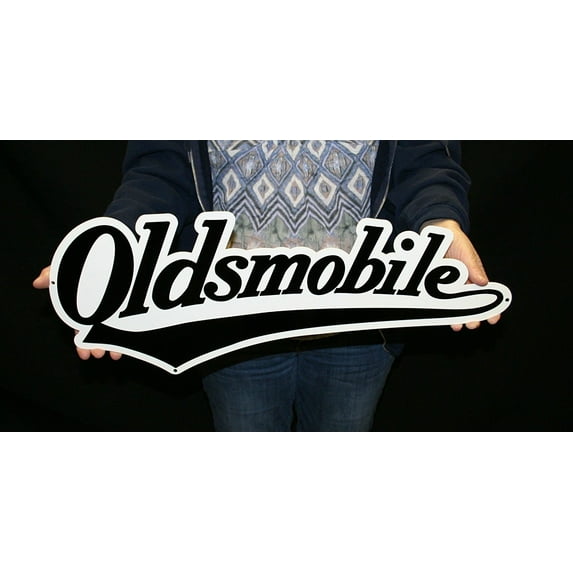Oldsmobile Vintage Script Steel Sign 24" x 9"