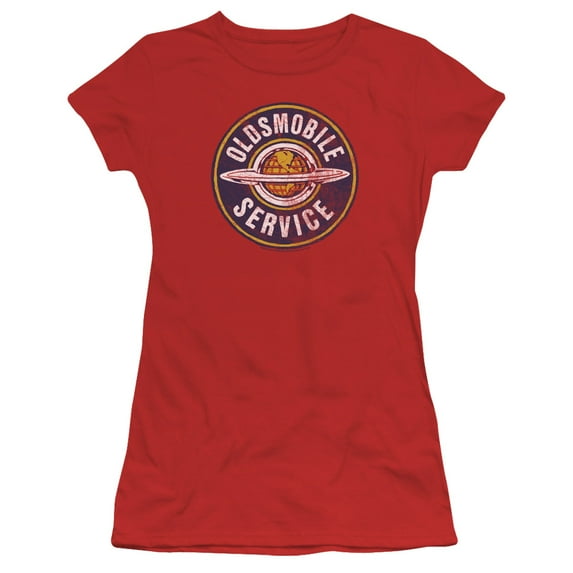 Oldsmobile Vintage Service Junior Women's T-Shirt Sheer Red