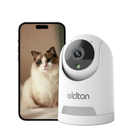 Oldtan WiFi Security Indoor Camera - 2.5K HD Baby Monitor for Home, 2-Way Audio, Auto Tracking
