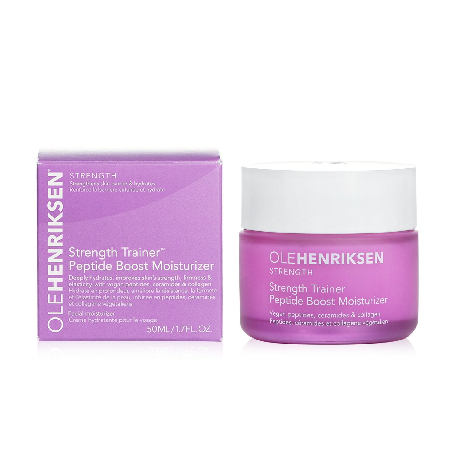 Ole Henriksen Strength Trainer Peptide Boost Moisturizer, Vegan, NutrientRich, Hydrating, 1.7oz