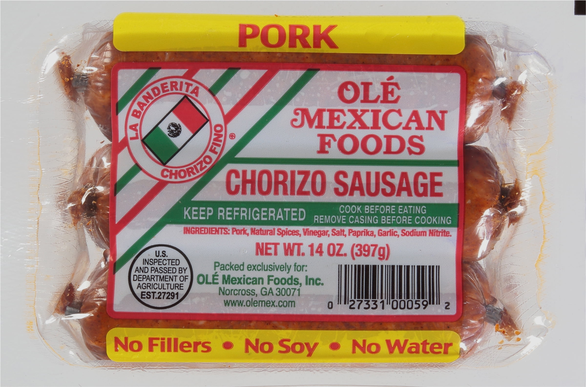 La Banderita Ole Mexican Foods Chorizo Sausage, 14 oz (Refrigerated)