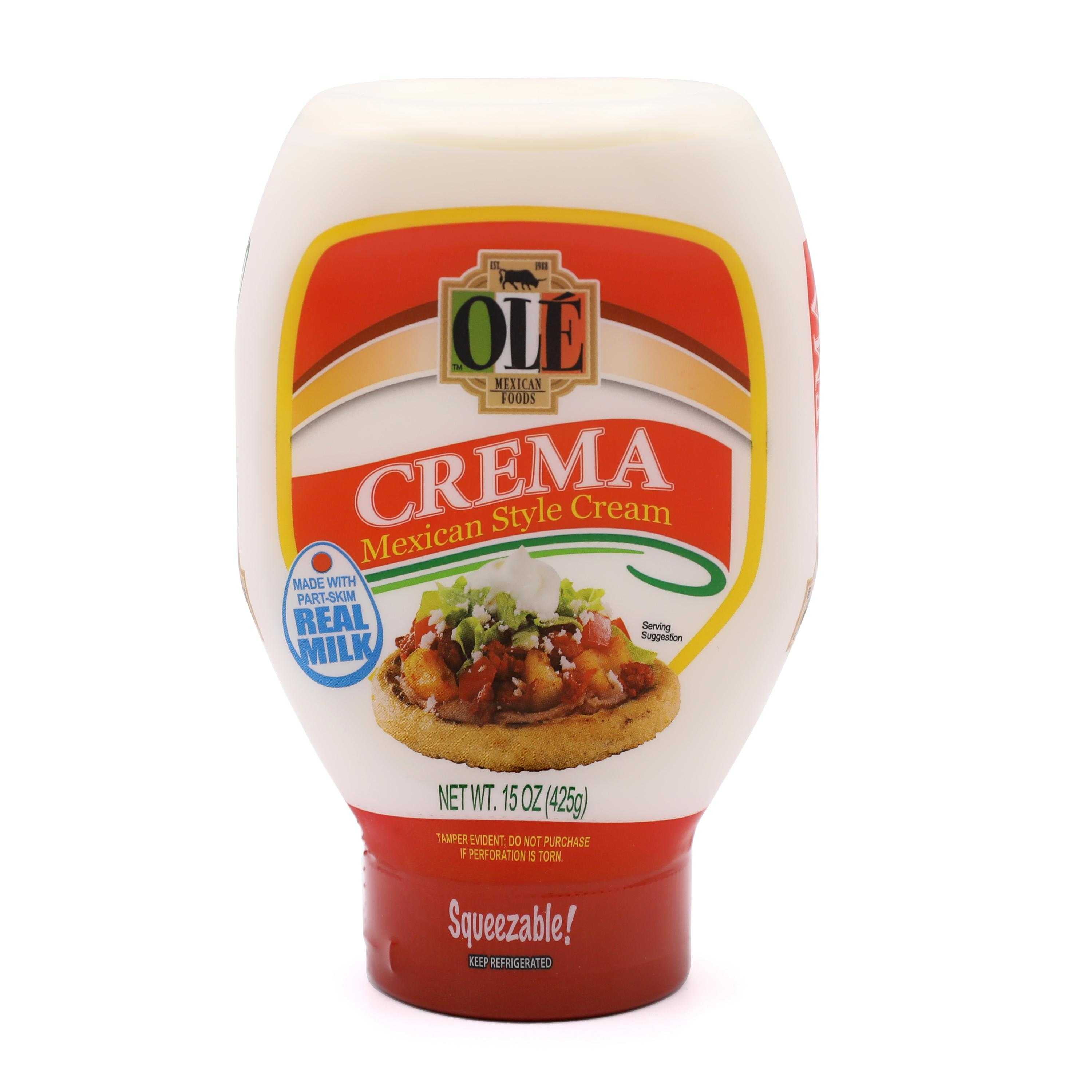 Ole Mexican Foods Mexican Style Cream, Squeezable, 15 oz (Refrigerated)