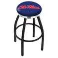thumbnail image 1 of Ole Miss Rebels 30" Black Wrinkle Swivel Bar Stool with Chrome Accent Ring, 1 of 7