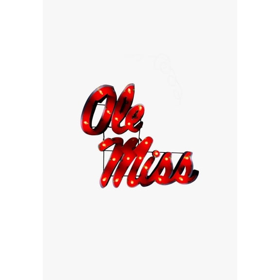 Ole Miss "Ole Miss" Lighted Recycled Metal Decor