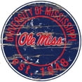 thumbnail image 1 of Ole Miss Rebels 23.5" Distressed Round Sign, 1 of 2