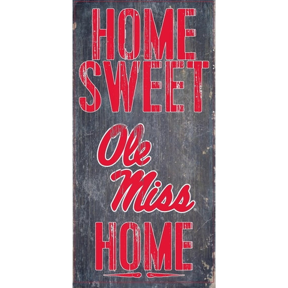 Ole Miss Rebels 6'' x 12'' Home Sweet Home Sign