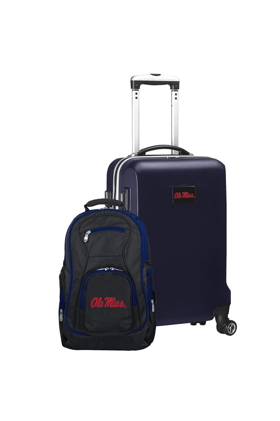 Ole Miss Rebels Deluxe 2-Piece Backpack and Carry-On Set - Navy