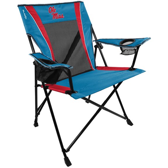 Kijaro Dual Lock Pro Ole Miss Rebels Seat Lock Camping Chairs with Carry Bag, Powder Blue