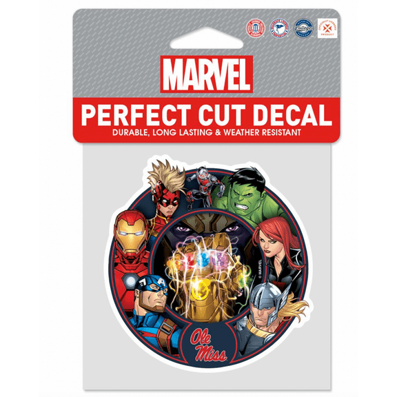 Ole Miss Rebels Marvel Avengers Perfect Cut Decal 4"x4'