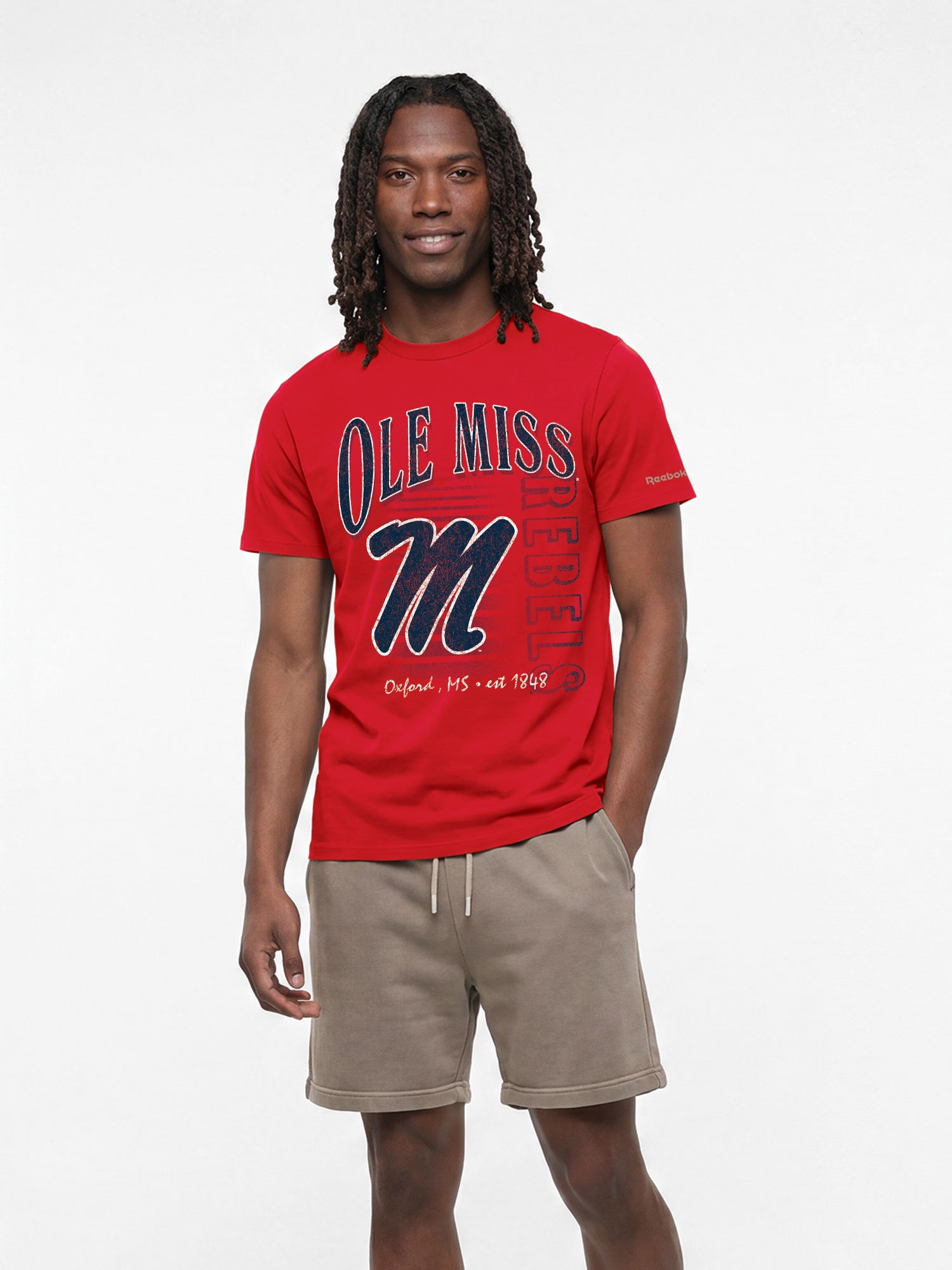 Ole Miss Rebels Reebok Mens Crew Neck Short Sleeve T-Shirt