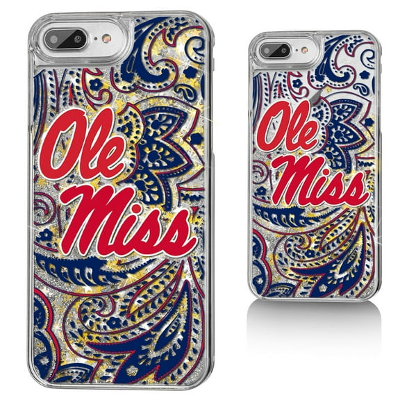 Ole Miss Rebels iPhone Glitter Paisley Design Case
