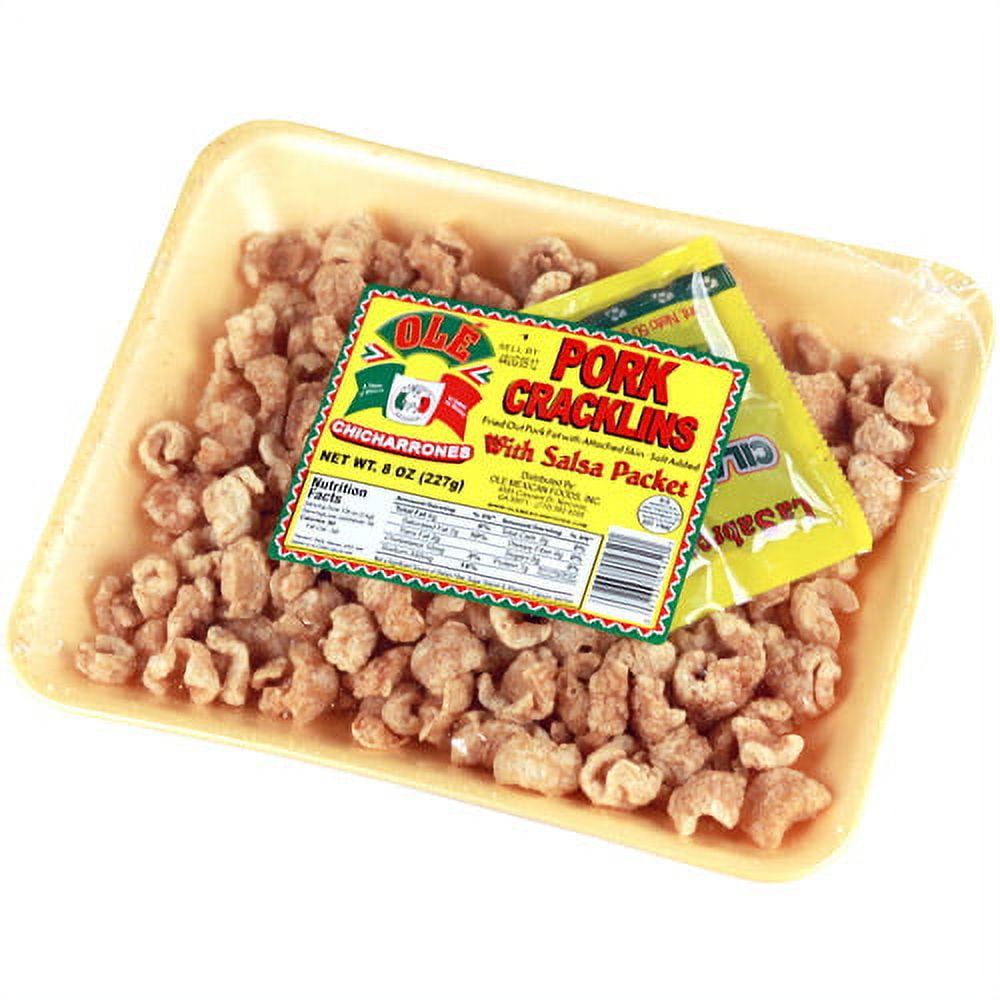 Ole Pork Cracklins with Salsa Packet, 8 oz