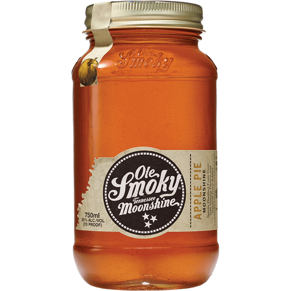 Ole Smoky Apple Pie Moonshine Flavored Whiskey, 750 ml Bottle