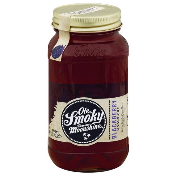 Ole Smoky Blackberry Moonshine Flavored Whiskey, 750 ml Bottle, ABV 20.00%