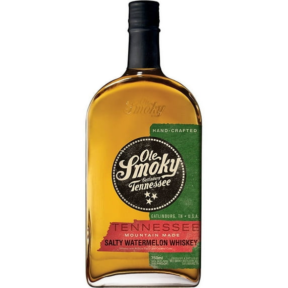 Ole Smoky Salty Watermelon Mountain Made Flavored Whiskey, 750 ml Bottle, ABV 30.0%