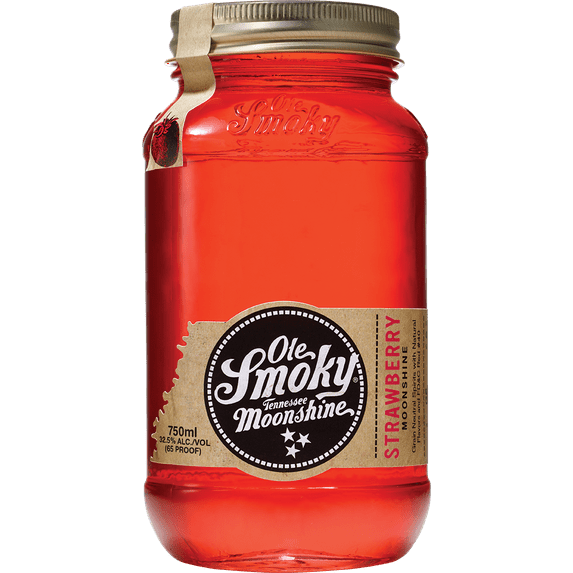 Ole Smoky Strawberry Moonshine Flavored Whiskey, 750 ml Bottle, 20% ABV