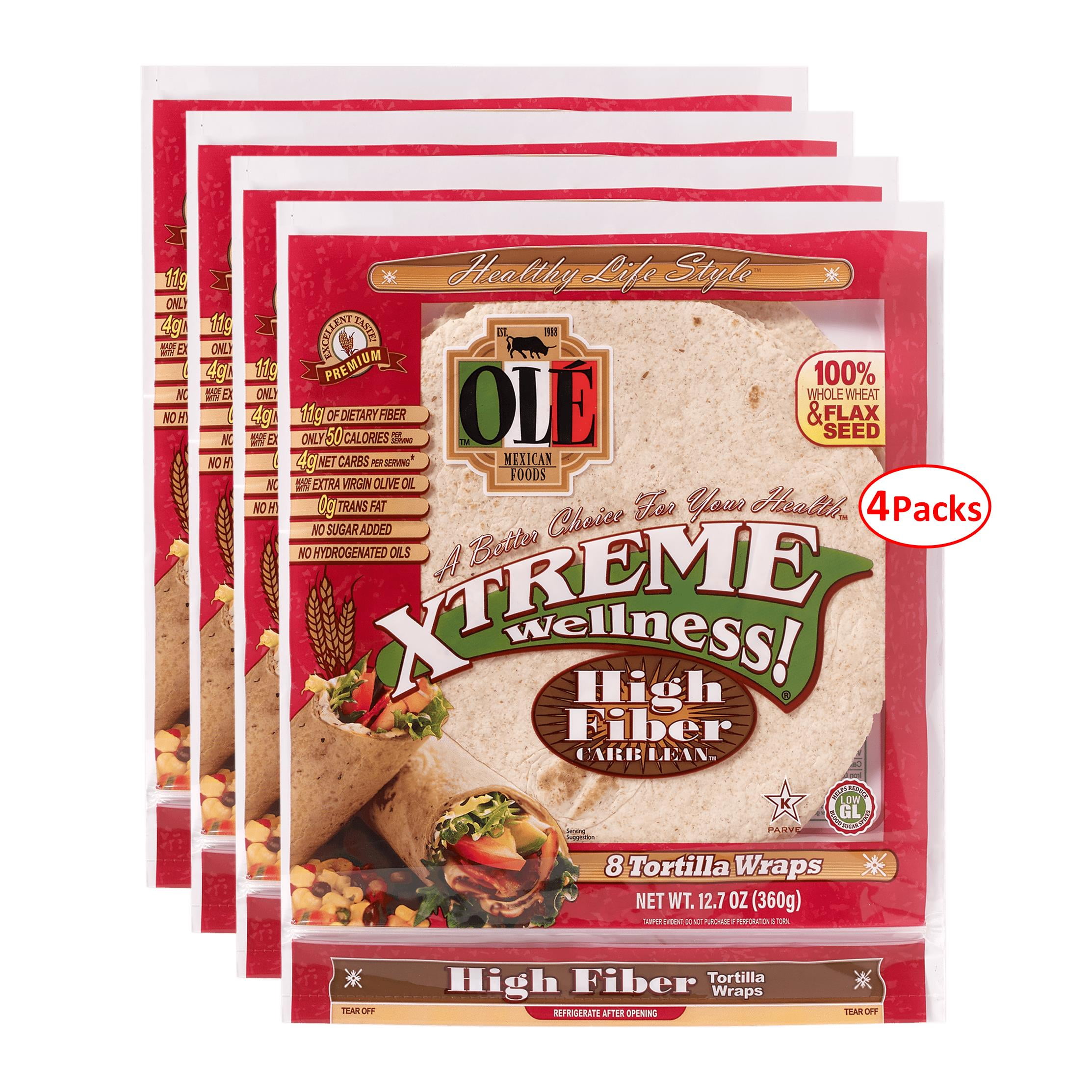 Xtreme Wellness High Fiber Large Wrap 10” - Ole Mexican