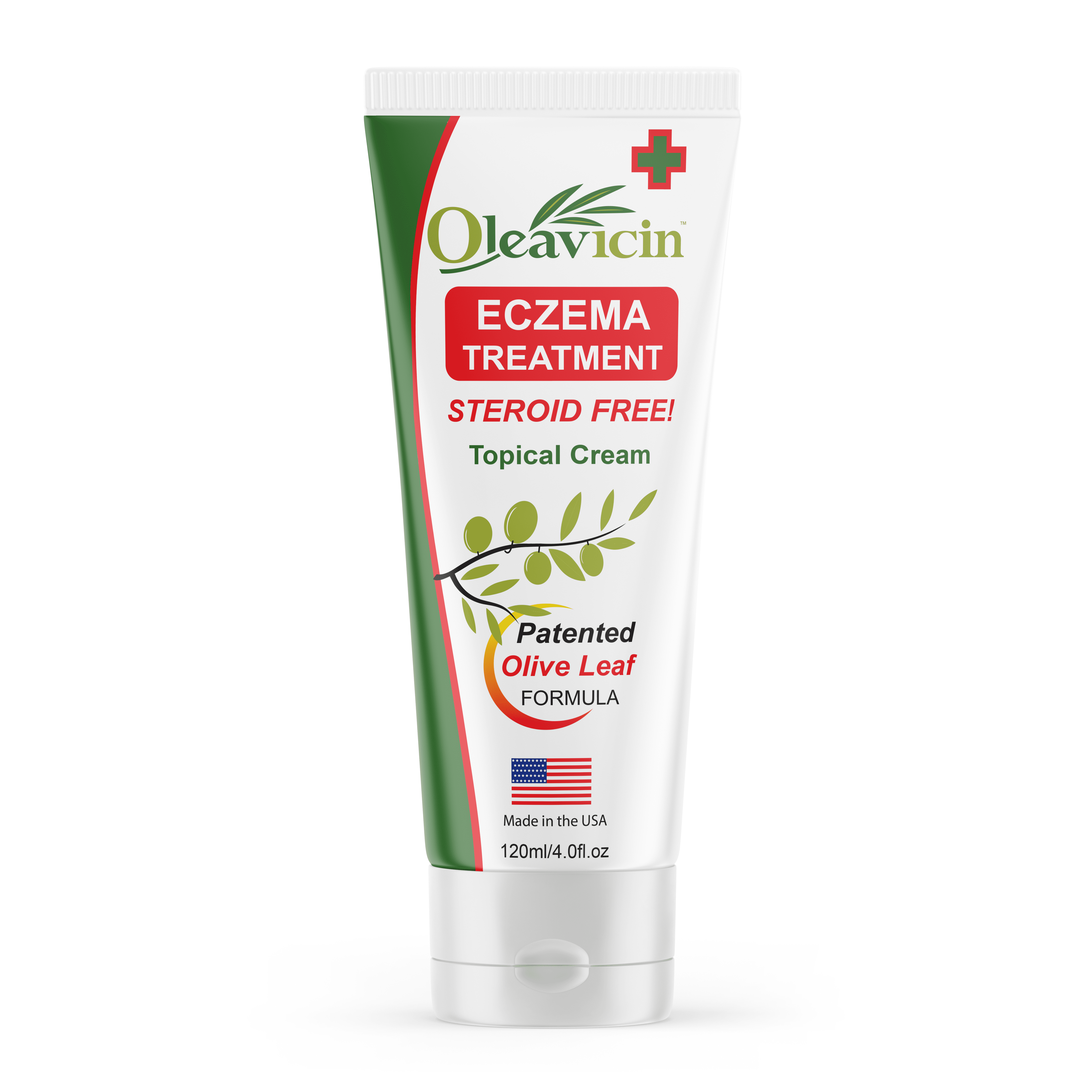 Oleavicin Eczema Cream - Natural Itch Relief and Moisturizer for Dry, Irritated Skin, Gentle Formula for Sensitive Skin - 4 oz