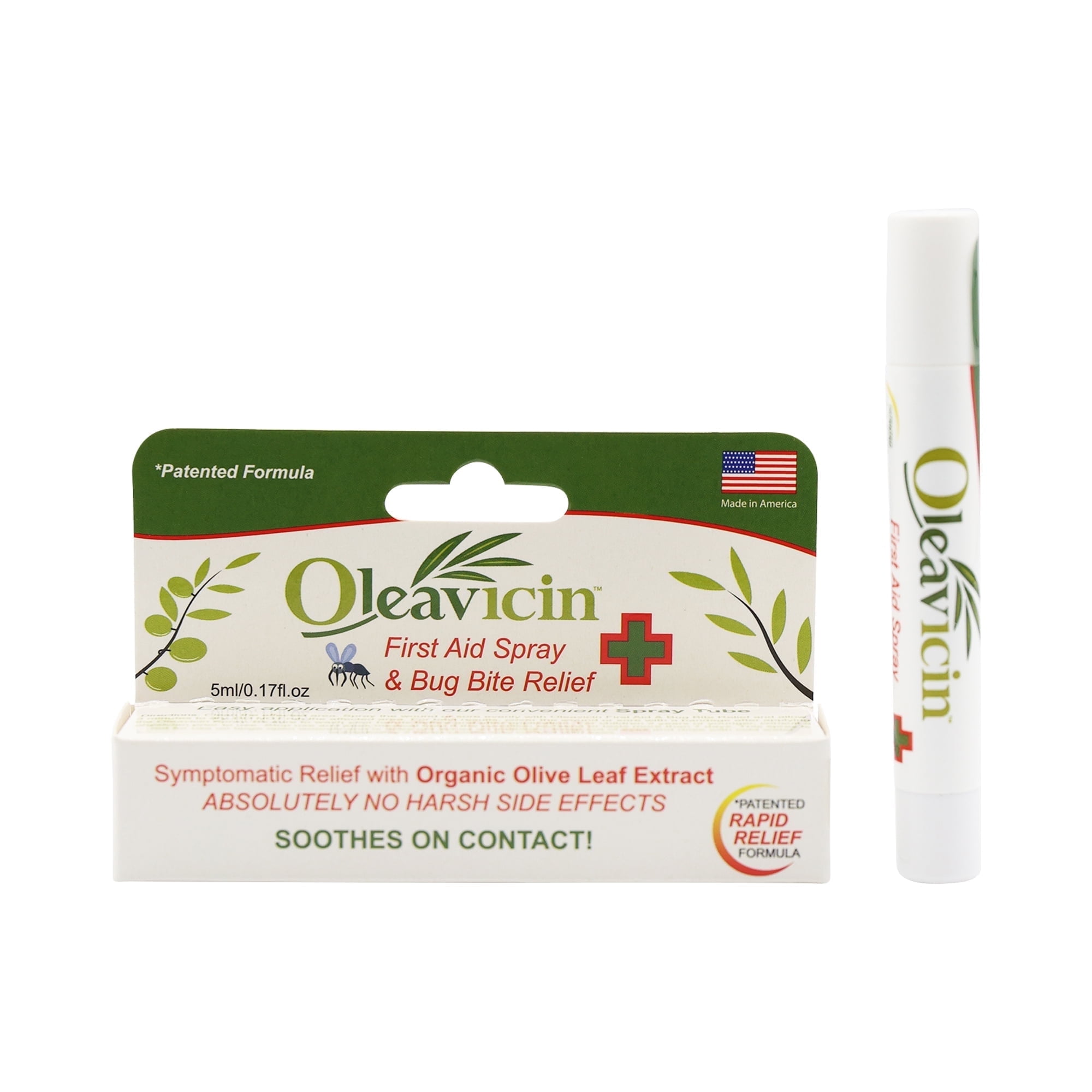 Oleavicin First Aid & Bug Bite Spray - Natural Relief for Cuts, Scrapes, Burns, Insect Bites, and Itchy Skin - 5 ml