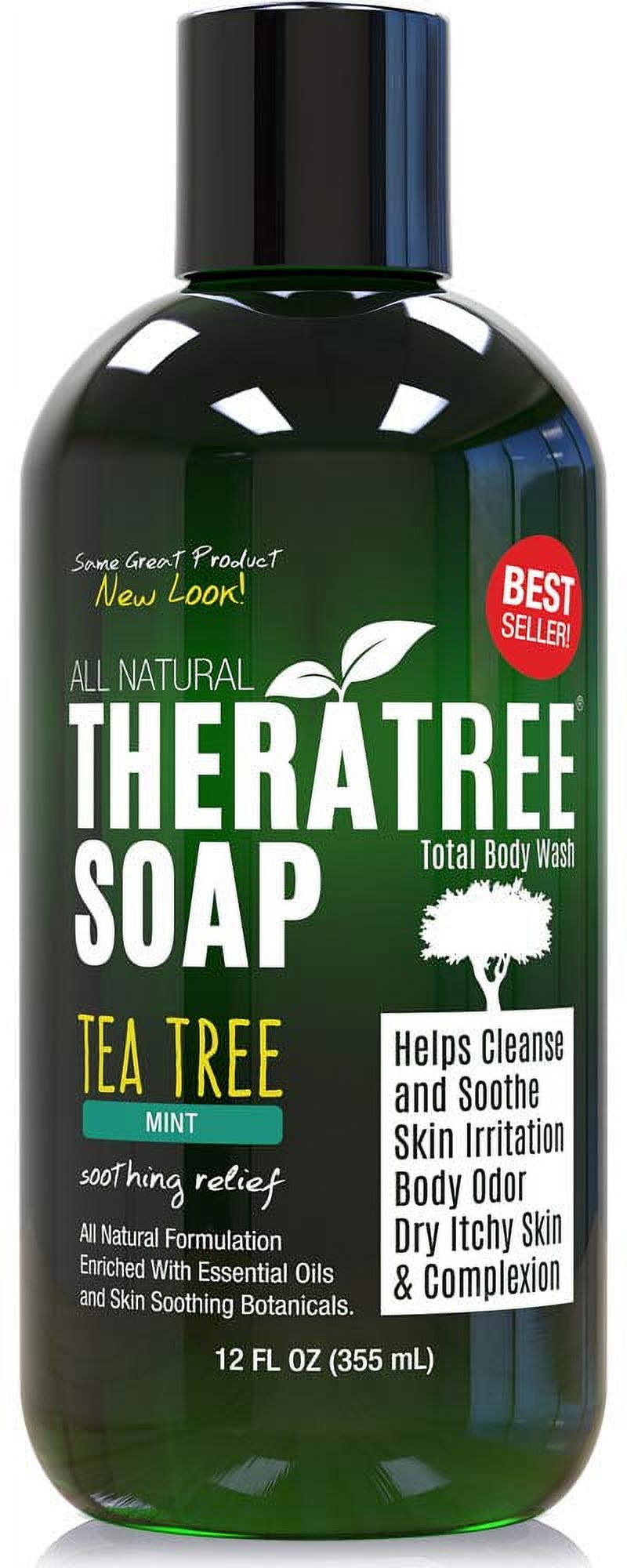 Oleavine TheraTree Tea Tree Oil Soap with Neem Oil - 12oz - Helps Skin Irritation, Body Odor, & Helps Restore Healthy Complexion for Body and Face TheraTree - image 1 of 5