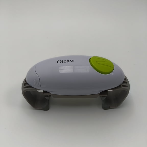 Oleaw Tin openers, electric Portable Compact Electric Can Opener, Automatic Tin Opener, White with Green Button