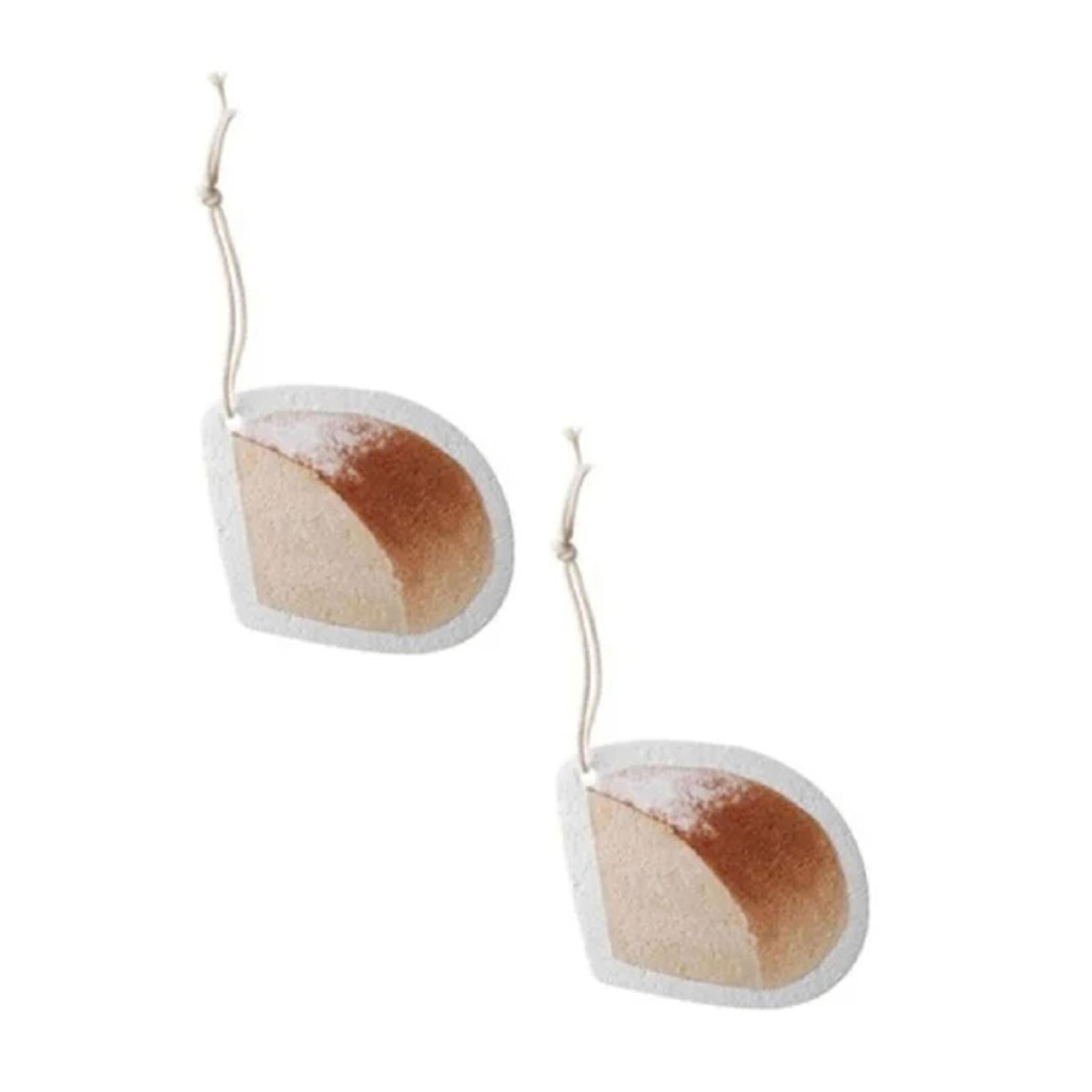 Oleegame 2PC Cleaning Brush Compressed Wood Cotton Dishwashing Towels Kitchen Water Absorbent