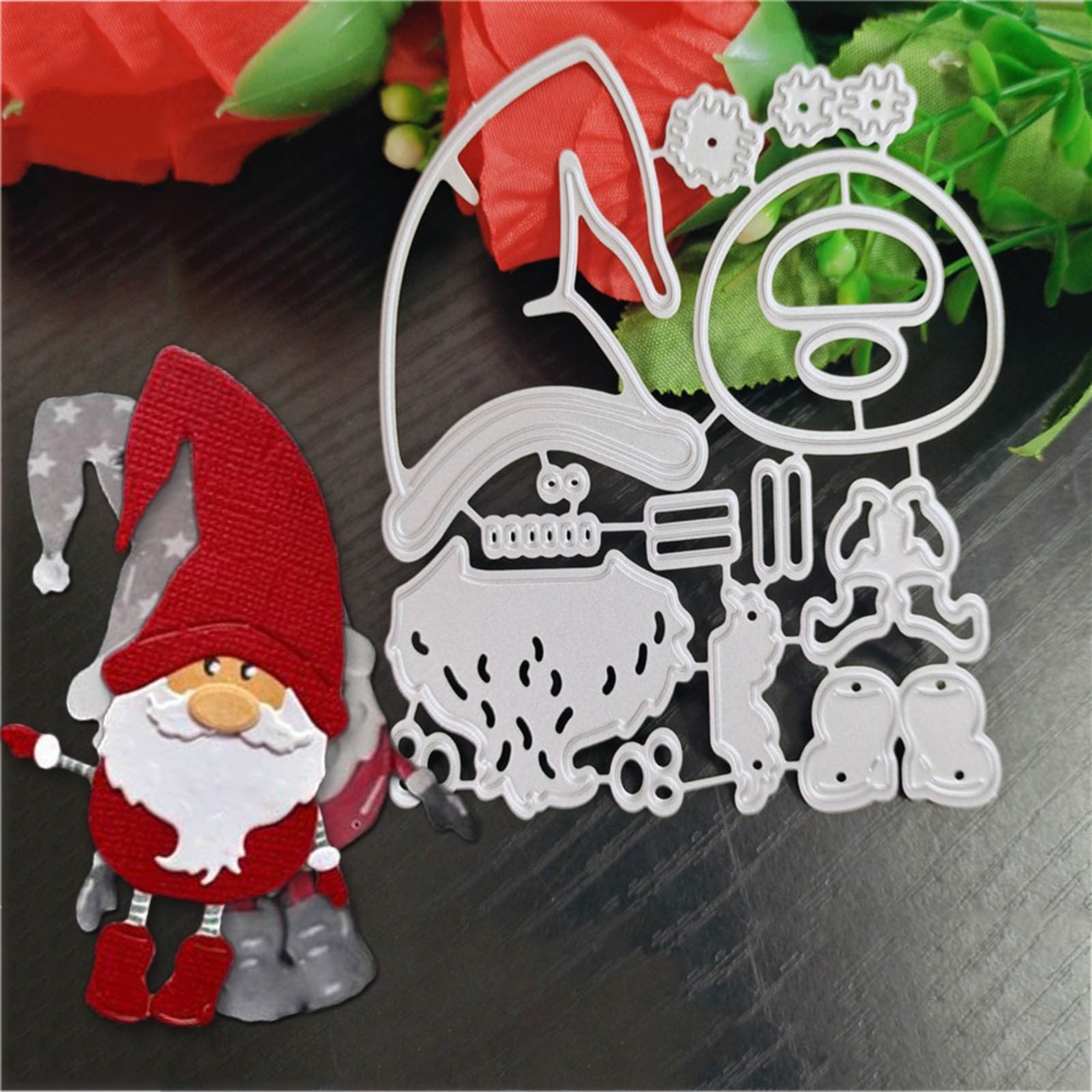 Oleegame 2PC Merry Christmas Metal Cutting Dies Stencils Scrapbooking
