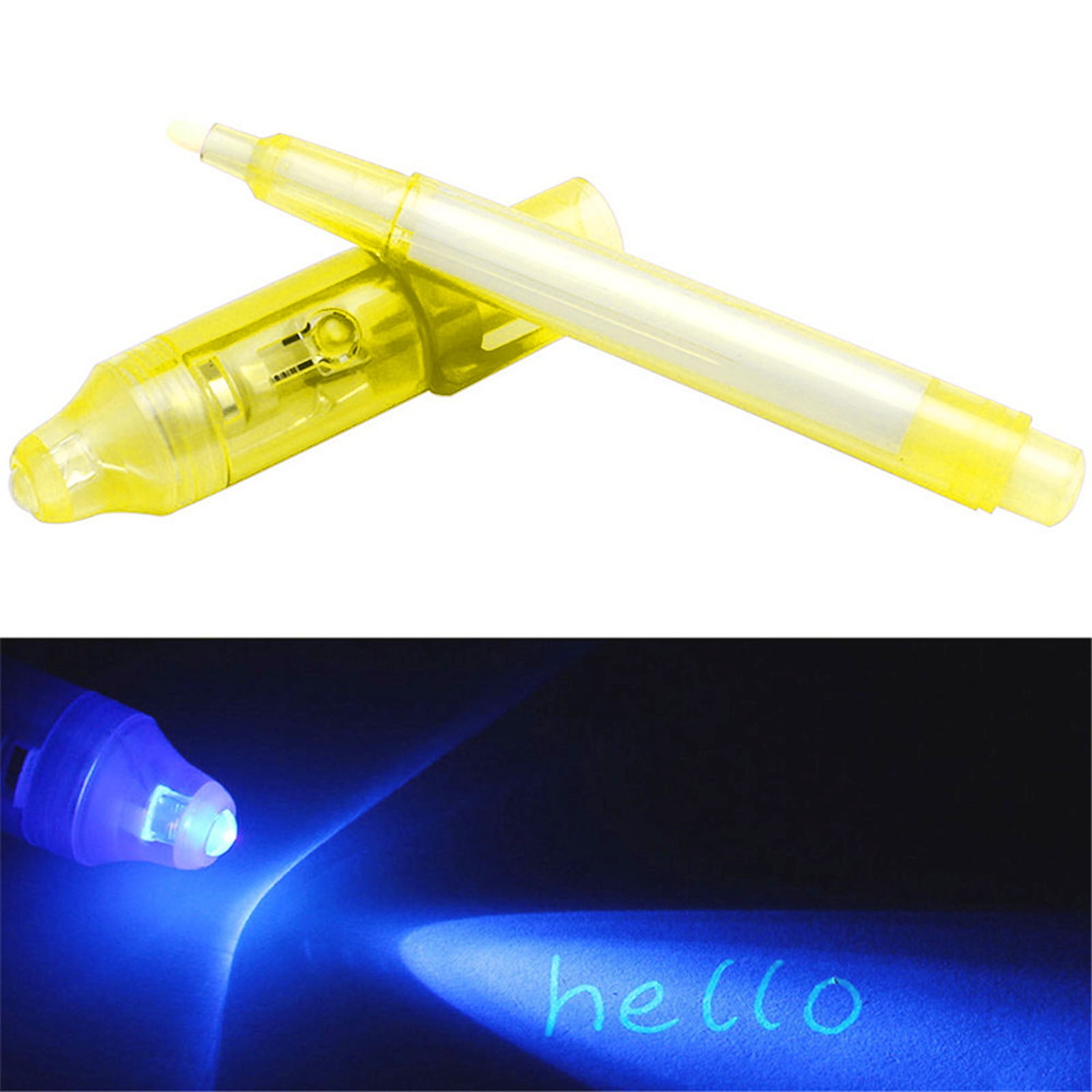 Oleegame 2PC Pens Invisible Ink Charm Lamp Pen UV Big Head Currency