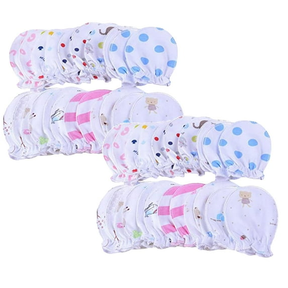 Oleegame Unisex Adjustable Cotton Mitten, Pink, 5-Piece,Baby Mittens For Newborn Girl