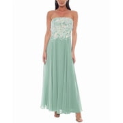 Oleg Cassini womens Embellished Maxi Dress, m, Green
