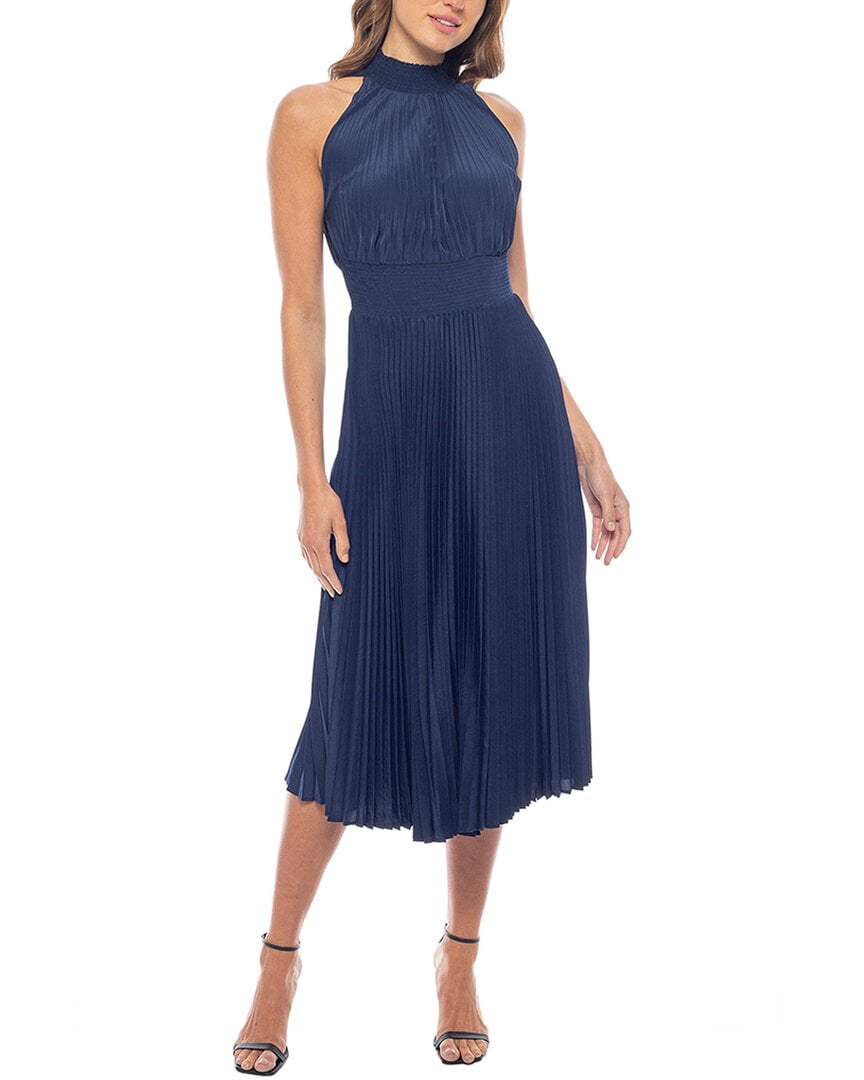 Oleg Cassini Pleated Midi Dress Women's