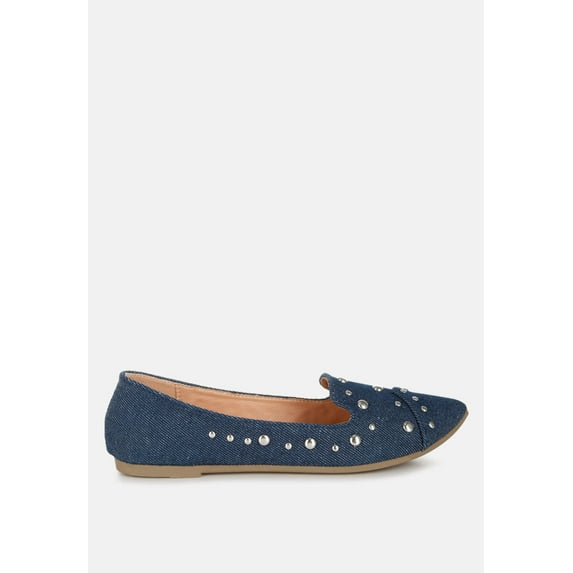 Olesia Stud Emebllished Ballet Flats
