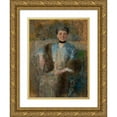 thumbnail image 1 of Olga Boznanska 11x14 Gold Ornate Wood Frame and Double Matted Museum Art Print Titled - Portrait of Maria Morzycka (1913), 1 of 4