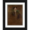 thumbnail image 1 of Olga Boznanska 14x18 Black Ornate Wood Framed Double Matted Museum Art Print Titled - Portrait of a Woman (1900), 1 of 5