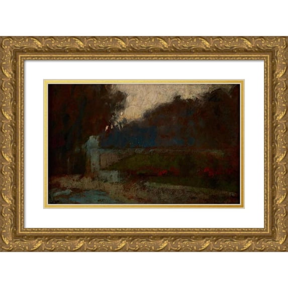 Olga Boznanska 24x16 Gold Ornate Framed and Double Matted Museum Art Print Titled - Landscape (1895)
