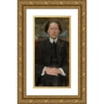 thumbnail image 1 of Olga Boznanska 9x14 Gold Ornate Wood Frame and Double Matted Museum Art Print Titled - Portrait of a Young Man in Black (circa 1900), 1 of 4