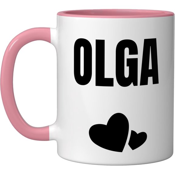 Olga First Name Birthday Cute Heart Ceramic Mug 11 oz