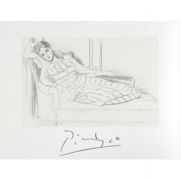 Olga Kaklowa, Lithograph on Paper 29 In. x 22 In. - Black And White