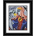 thumbnail image 1 of Olga Rozanova 2x Matted 20x24 Black Ornate Framed Art Print 'Queen of spades ', 1 of 2