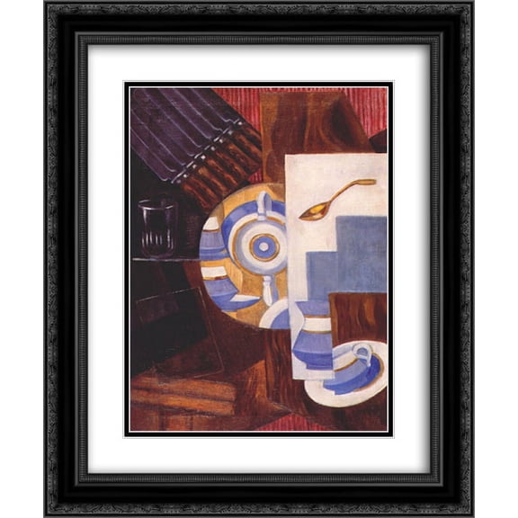 Olga Rozanova 2x Matted 20x24 Black Ornate Framed Art Print 'Sideboard with dishes'